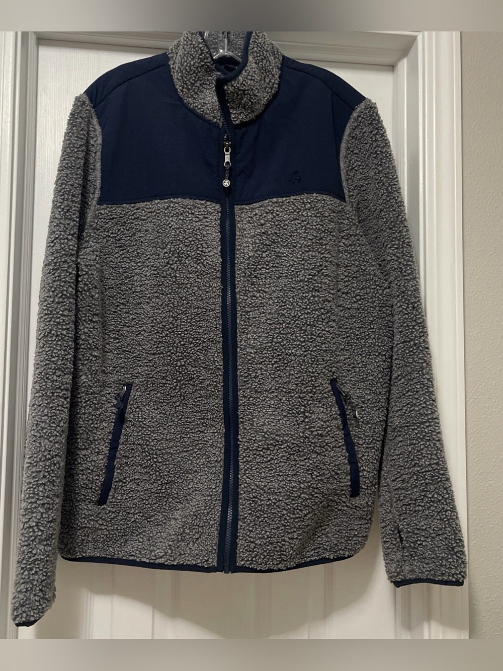 Brooks Brothers fleece Full zip front jacket Men’s Sz Large